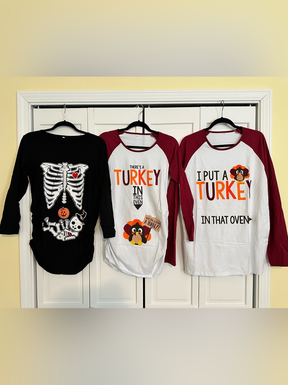 Halloween & Thanksgiving Maternity Shirts (with Matching Mens for Thanksgiving)